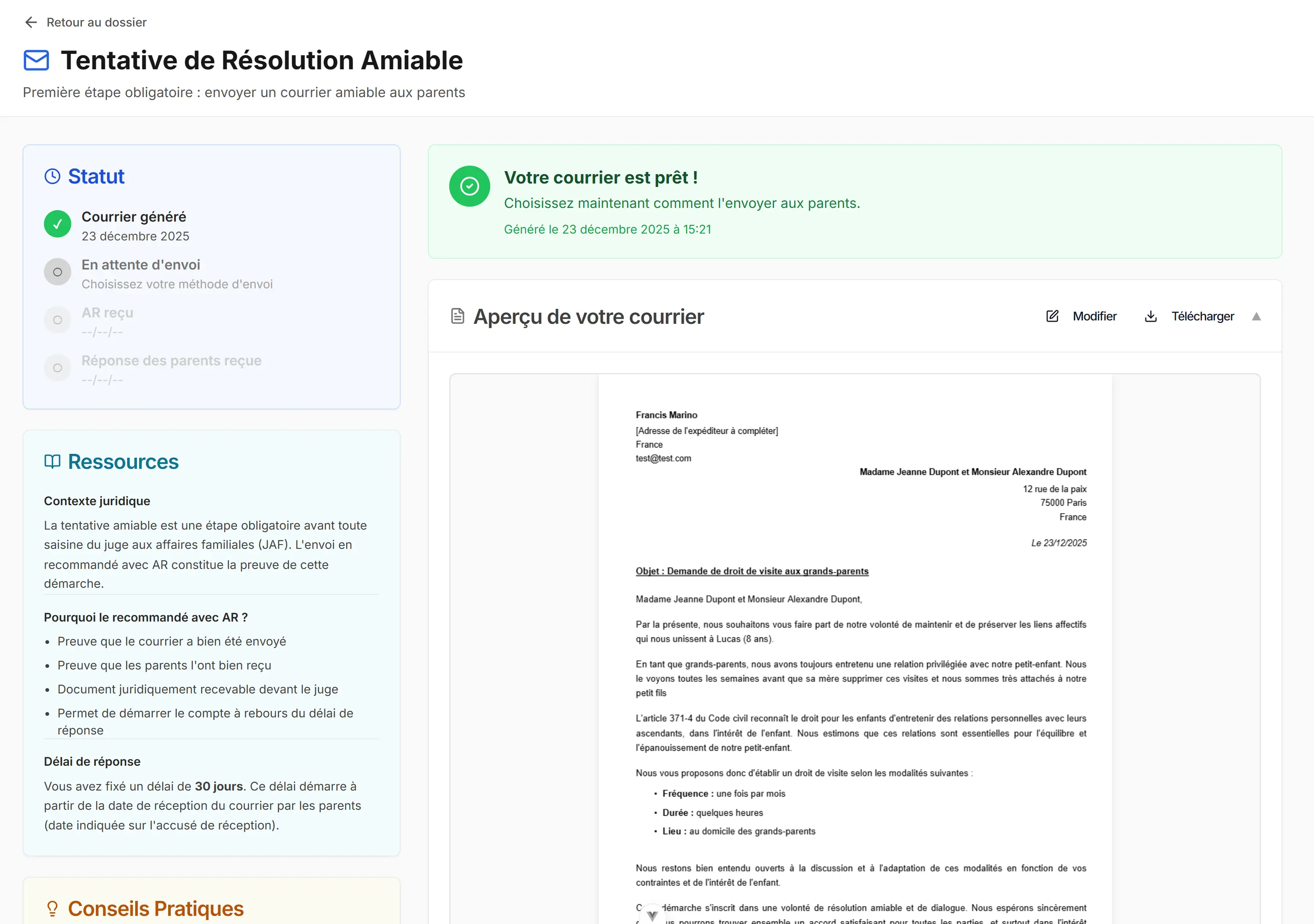 Capture d'écran Famileasy - Grands-parents : faites valoir vos droits